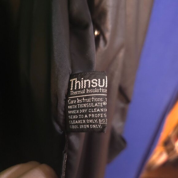 Pelle Studio Womens Leather Jacket Black M Thinsulate Thermal Insulation Snap Cl - Picture 4 of 12